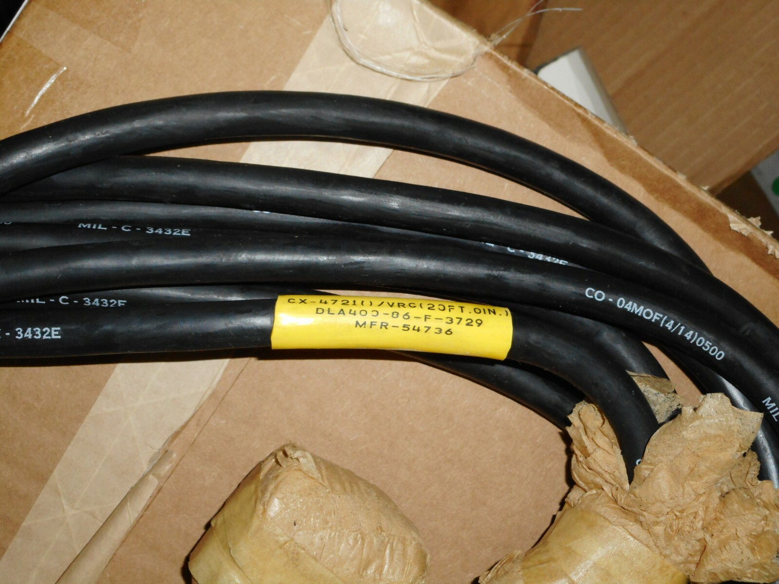 CX-4721/VRC CABLE 20 FT FOR FOR AN/VRC-12, RT-524/VRC MILITARY RADIO SETS