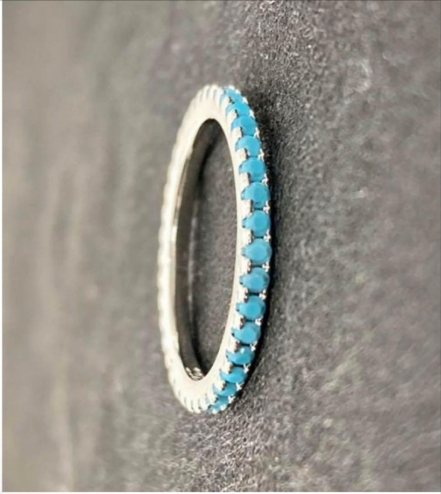 [Turquoise] Full Eternity Ring No. 11 Blue Silver Turquoise