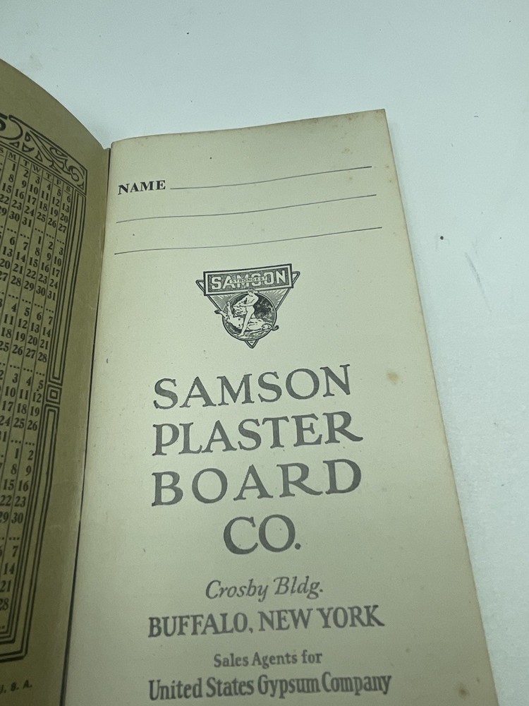 Samson Plaster Board Co. -Samson Building Products Time Book