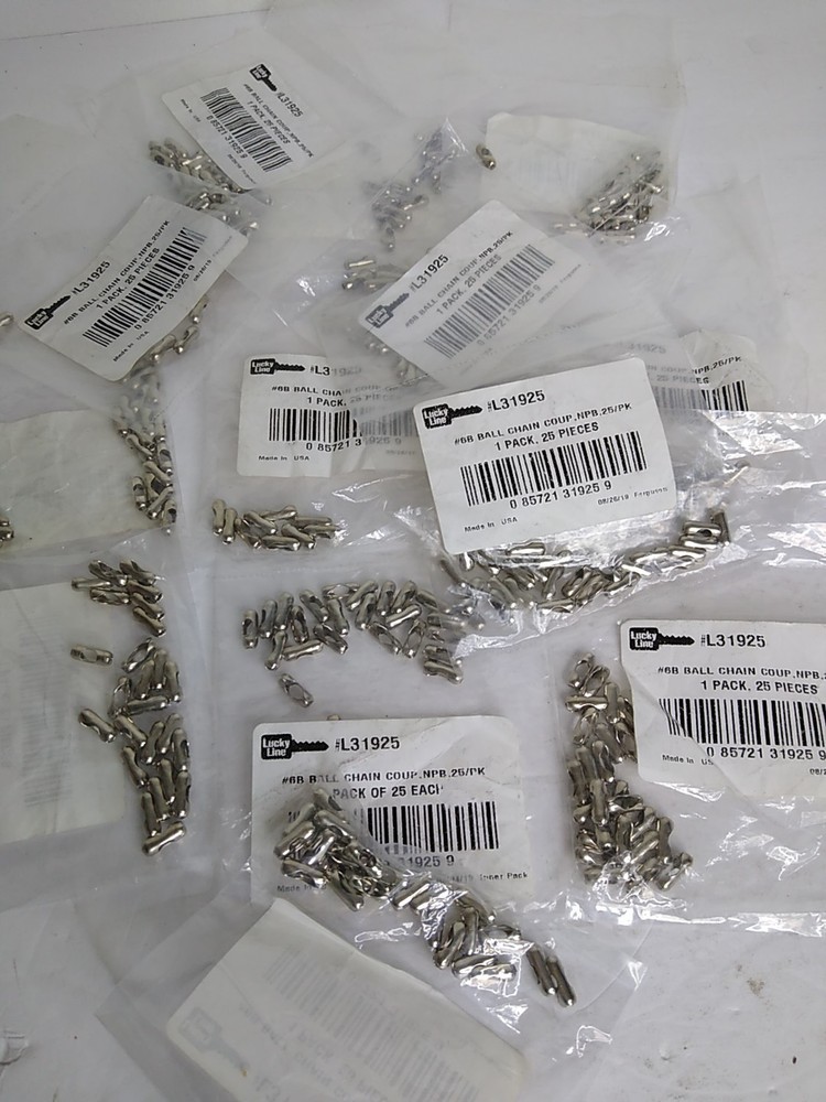 #6B Type Coupler Connector for Beaded Ball Chain 325 Total