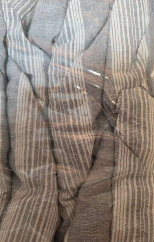 Industrial Shop Stripe Grey Queen Comforter Set