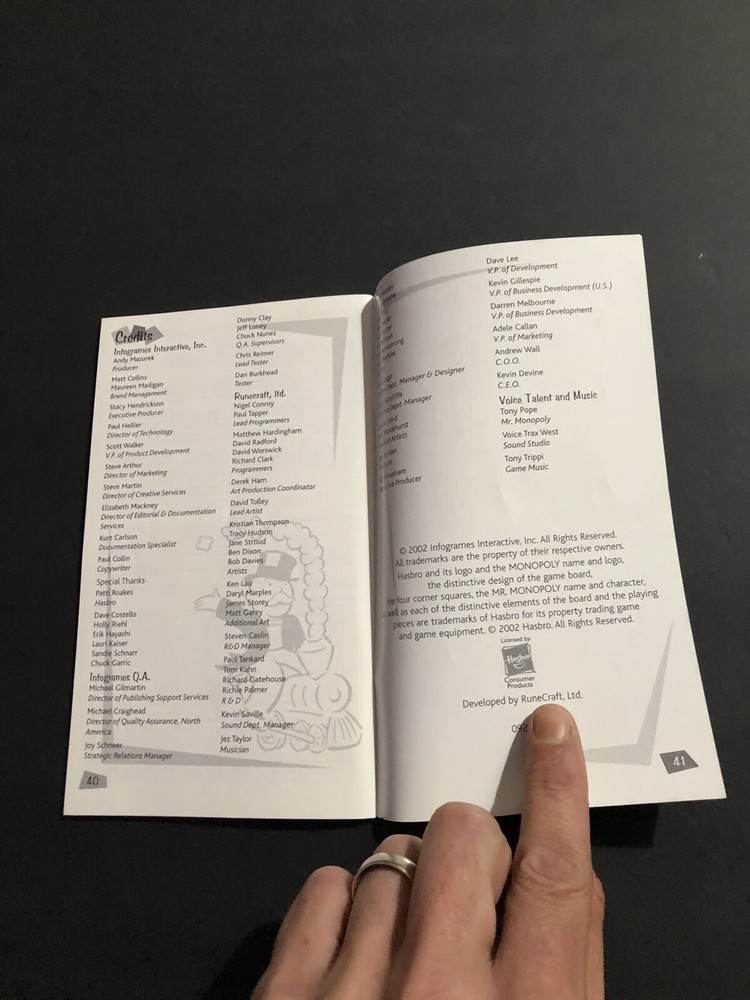 monopoly party gamecube Manual Only