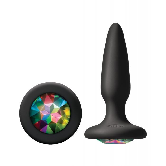 Glams Mini Smooth Rainbow Gem Silicone Plug by NS Novelties
