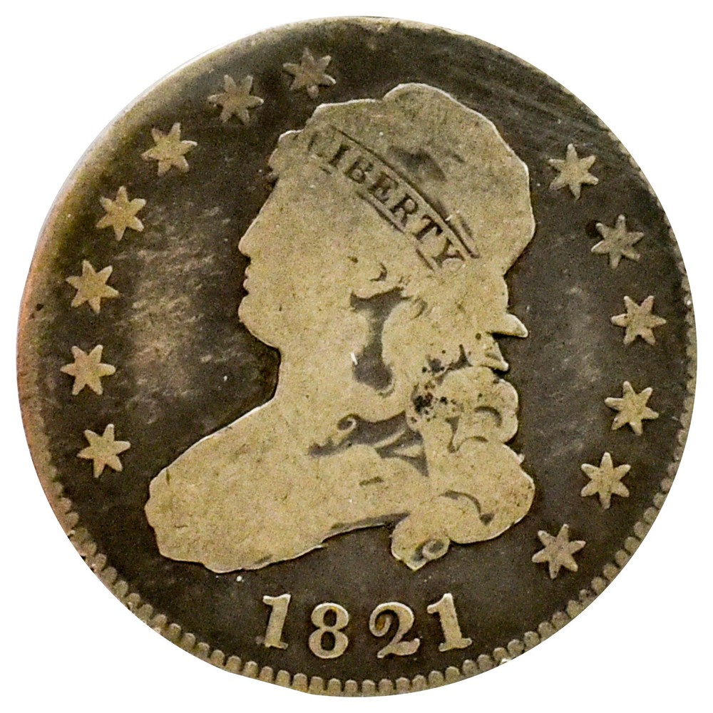 1821 Capped Bust Quarter (VG)