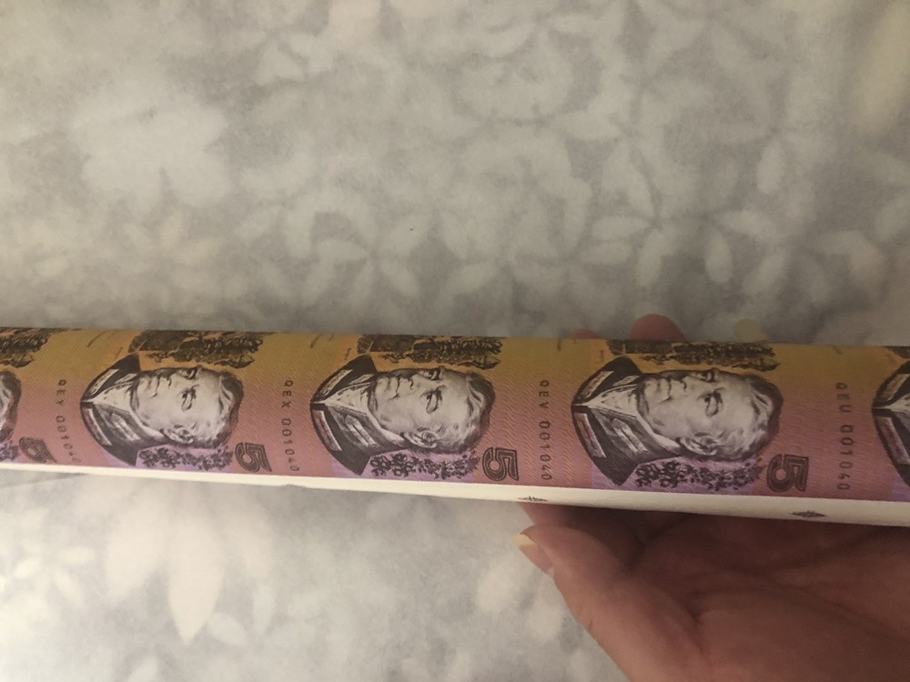 1990 Australia $5 Banknote Uncut 40pc sheet