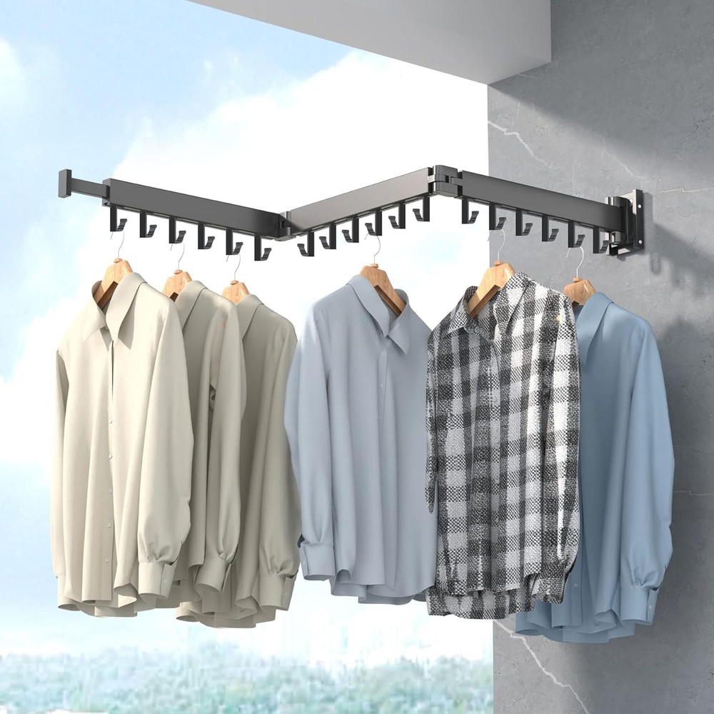 Multi-Functional Wall-Mounted Drying Rack - Stylish and Space-Efficient Design