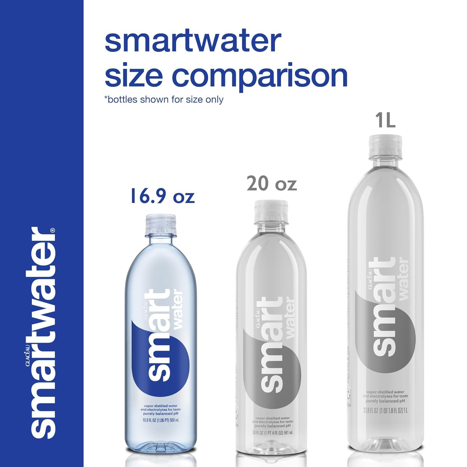 Smartwater 16.9 Fl Oz Pack of 6 Vapor Distilled Premium Bottled Water