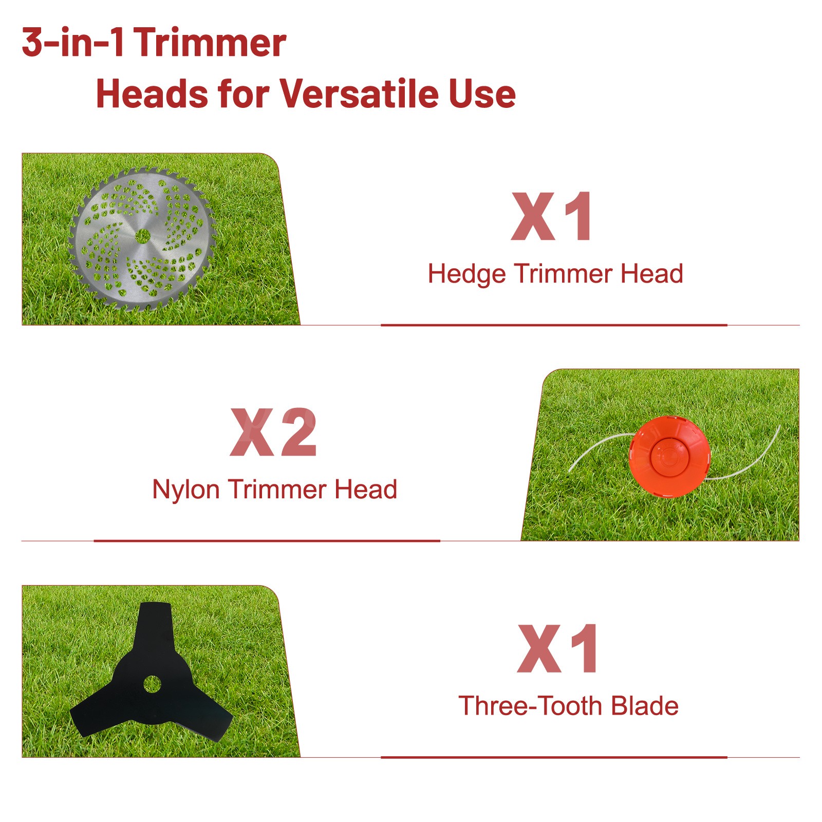 58CC 4 in 1 2-Stroke Grass String Trimmer Brush Cutter Gas Trimmer Weed Eater US