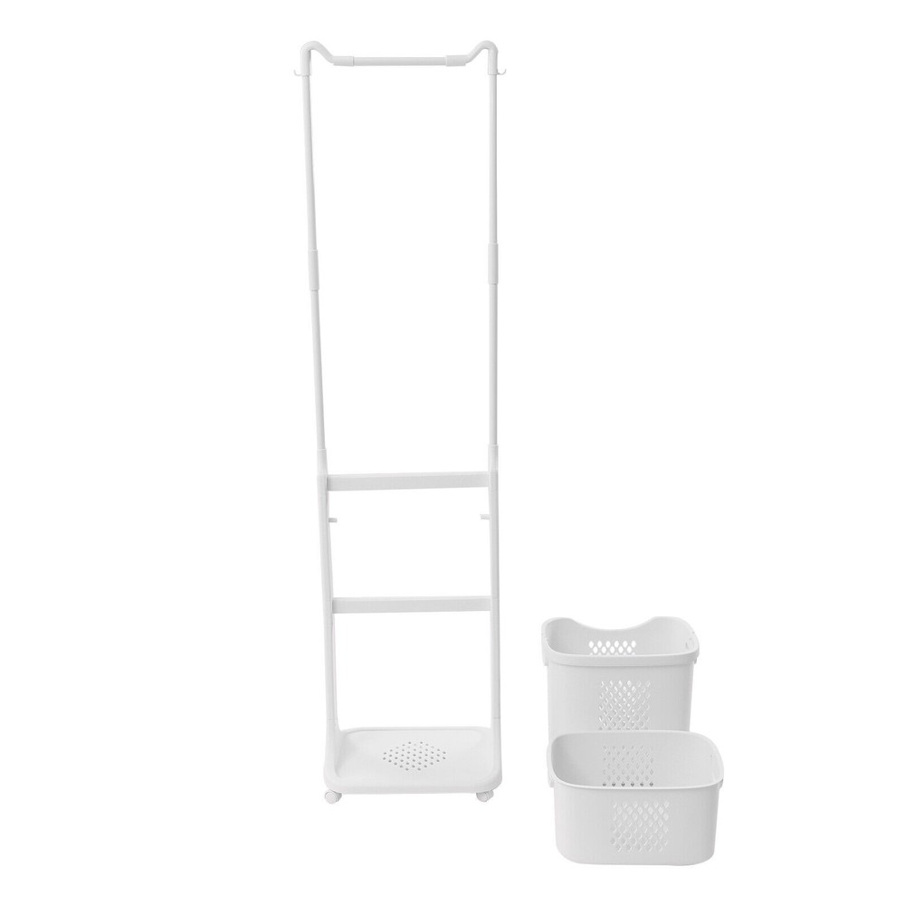 Laundry Basket Bathroom Multi-layer Clothes Storage Household Storage Shelf