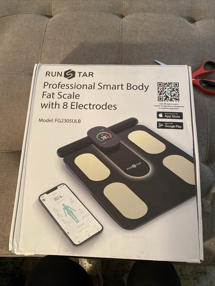 Runstar Smart Scale Body FAT 8 Electrodes Digital Muscle Mass Retractable Handle