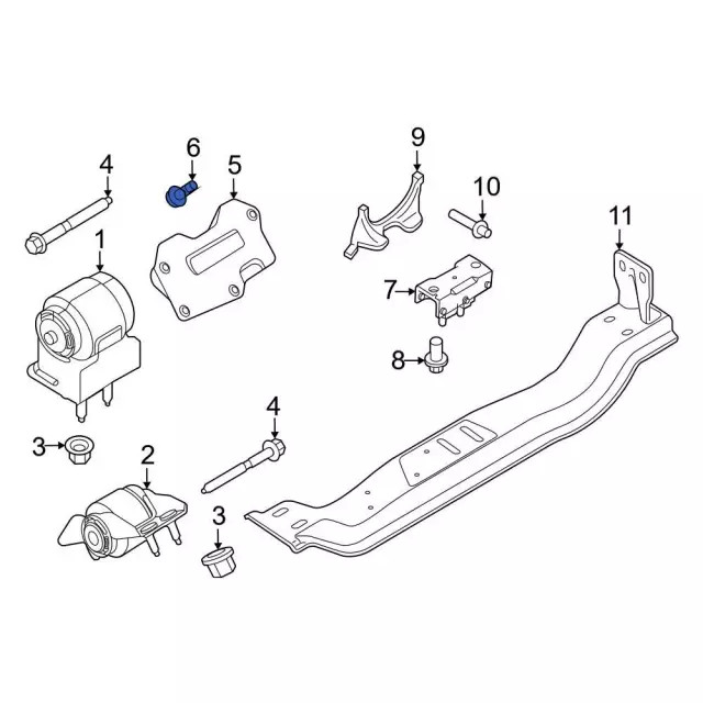 Genuine Ford Mount Bracket Mount Bolt W712861S439