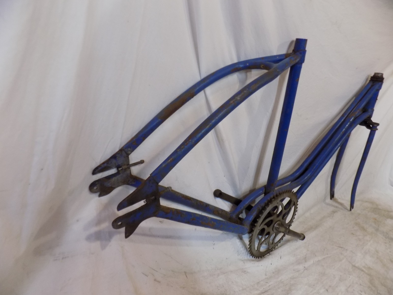 PREWAR CWC HAWTHORNE 4-BAR BICYCLE FRAME FORKS HEADBADGE MONARK 5-BAR 1930S