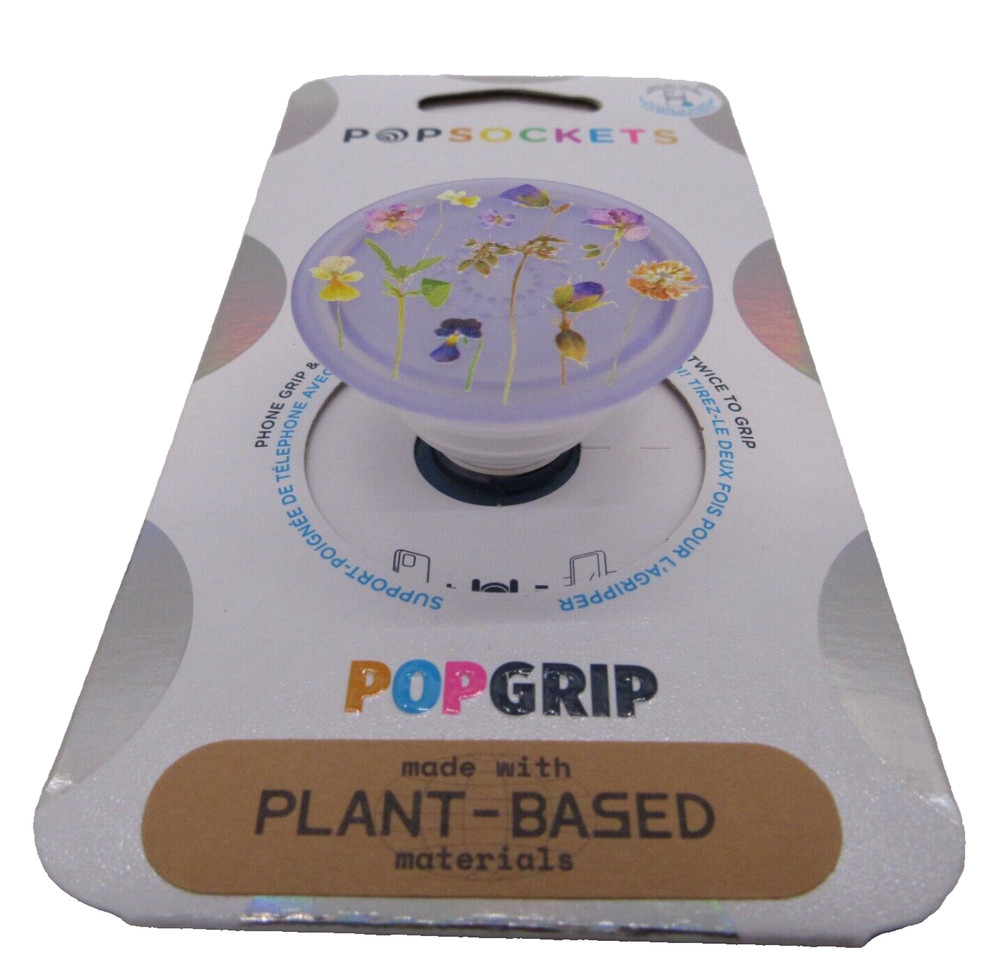 PopSockets Phone Grip Stand Plant Based Purple Fields POPGRIP Popsocket