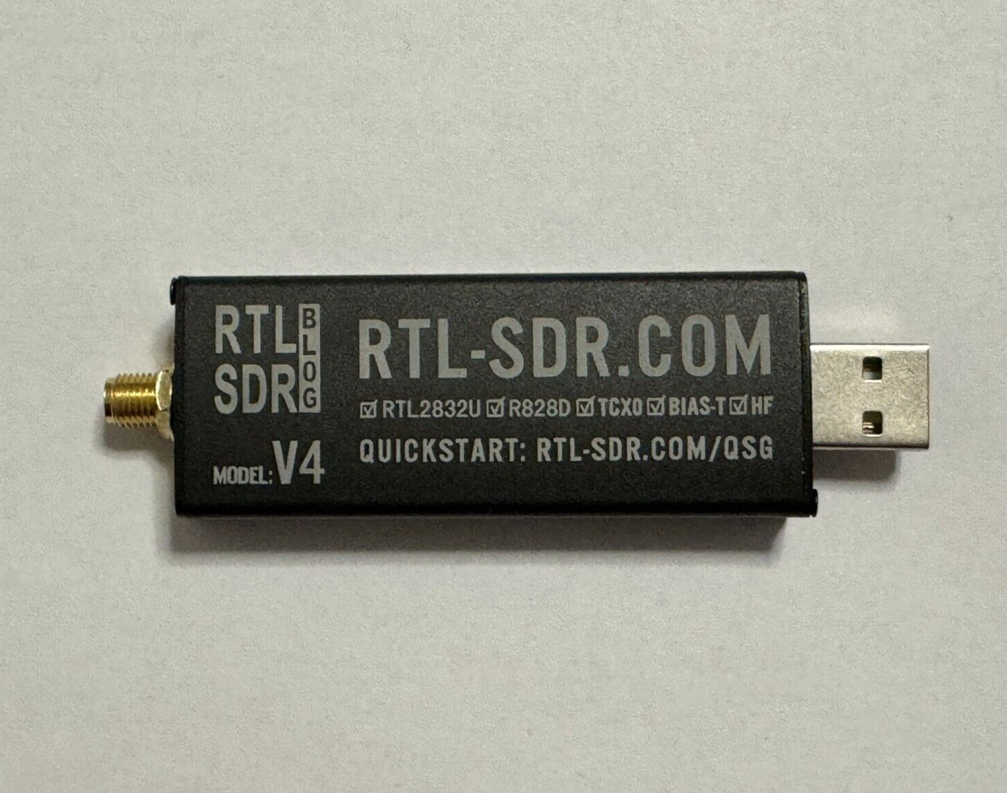 RTL-SDR Blog V4 Original R828D 1PPM HF BiasT SMA Dongle Limited Edition