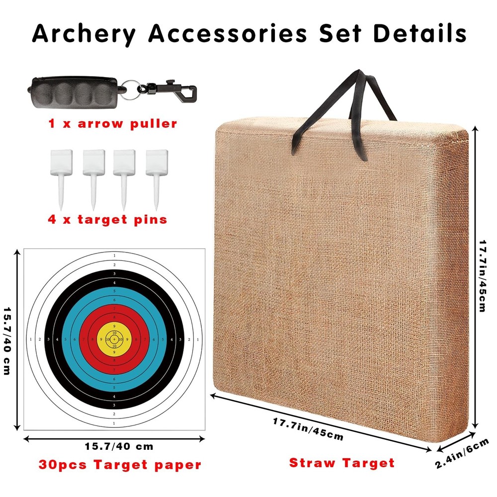 Archery Target Shooting Targets Bow Targets - Straw Target Practice Archery B...
