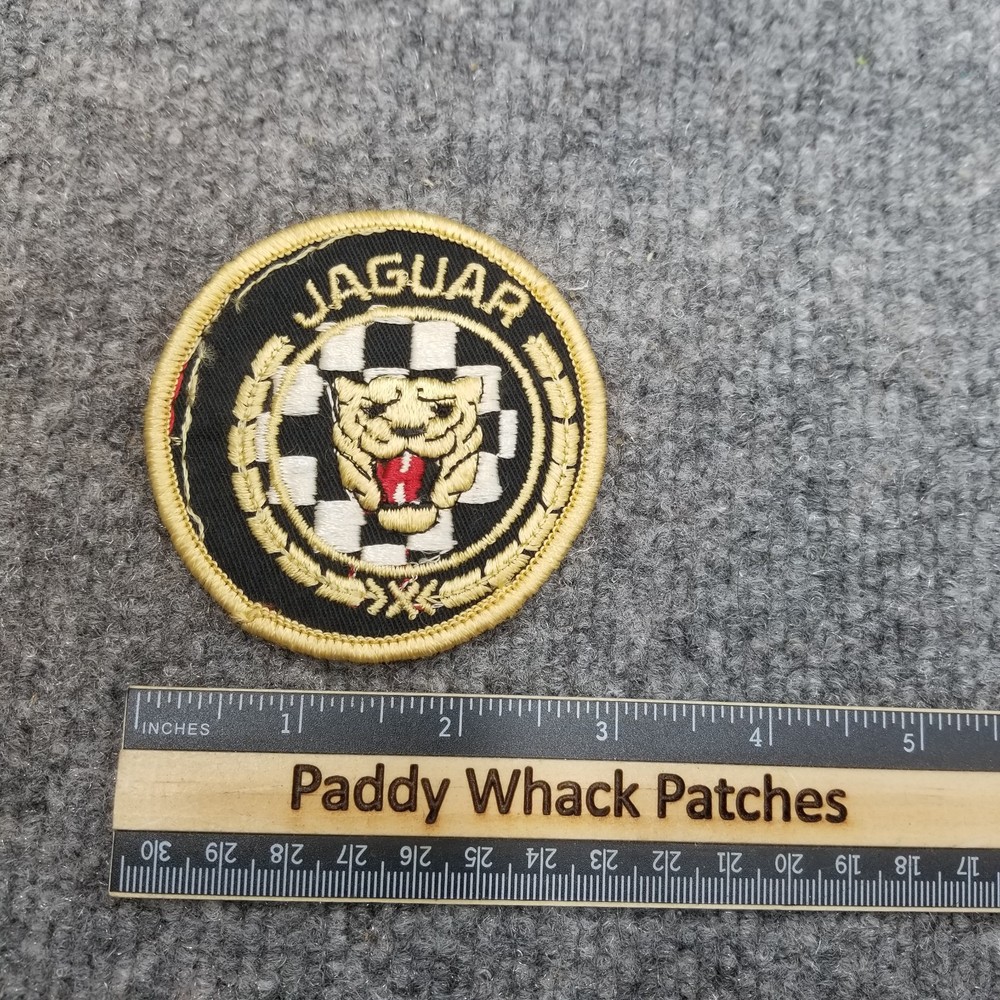 Vintage Jaguar Patch Car Auto 80s Automobile Missing Threads AD0