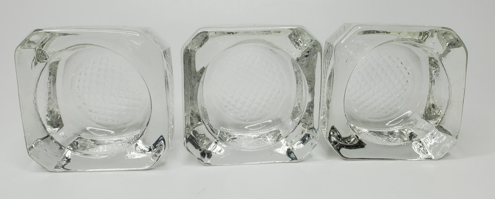 5 Salt Cellars Patterns Clear Side EAPG Zipper Side Cut Design, Small Glass