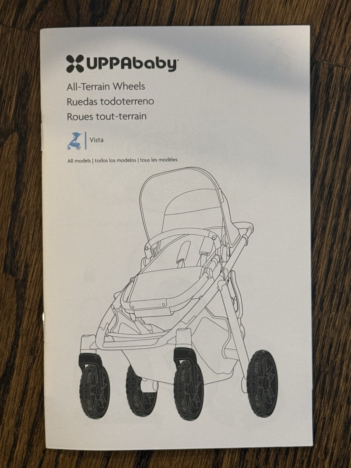 2 Rear Wheels Only UPPABaby Vista Stroller All-Terrain Wheels Easy Attach Wheels