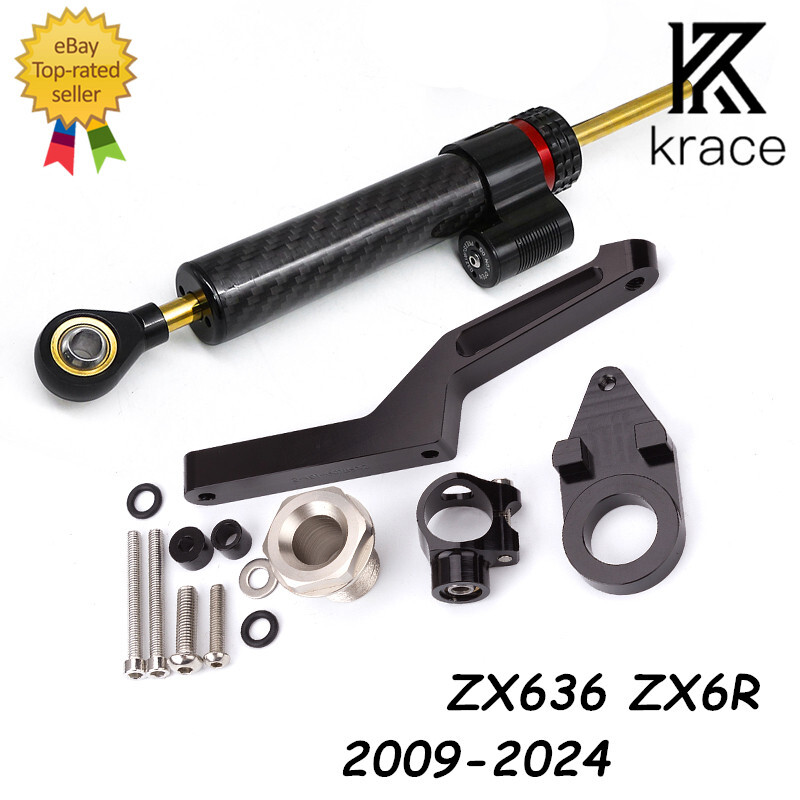 For Kawasaki Ninja 600 ZX636 ZX6R 2009-2024 Steering Damper Bracket Mount Kit
