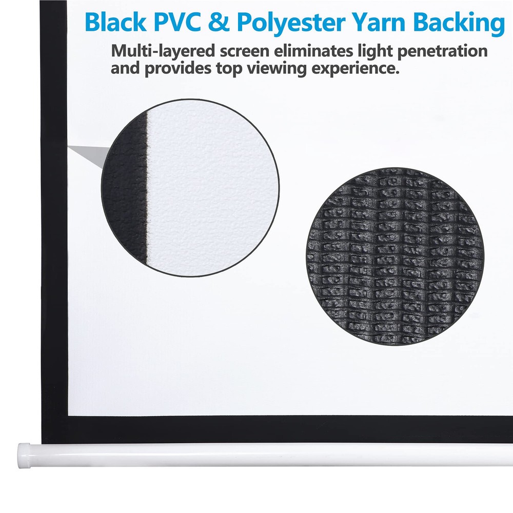 Projector Screen Pull Down 80 Inch 16:9 HD Projection Screen