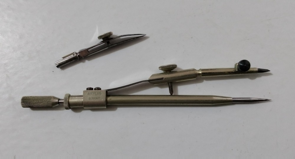 Vintage Riefler High Quality Precision Drafting Tool For Precise Circles Compass