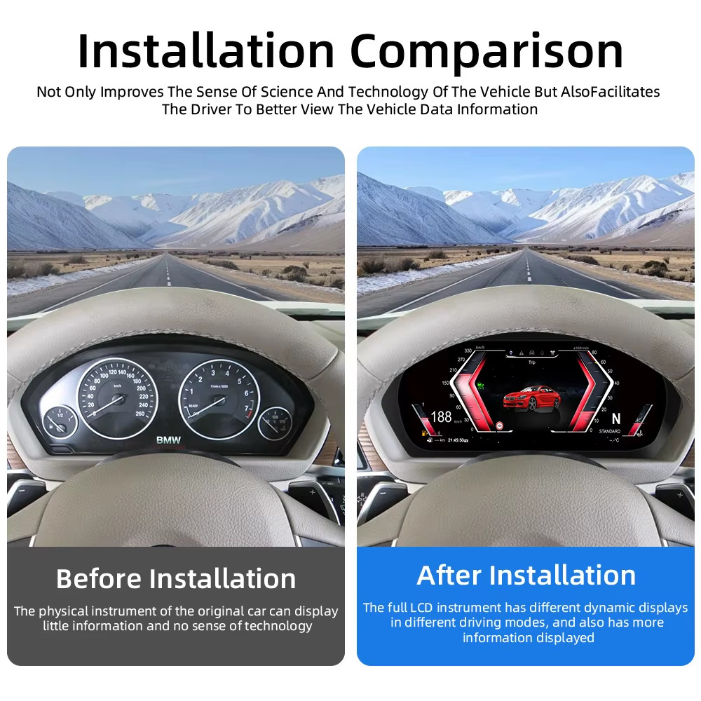 10"Cluster Digital Dashboard For BMW 3 Series E90 E91 E92 E93 2005-2012 / Z4 E89