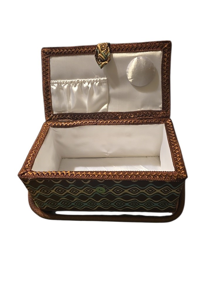 Multicolor Sewing Basket With Handle