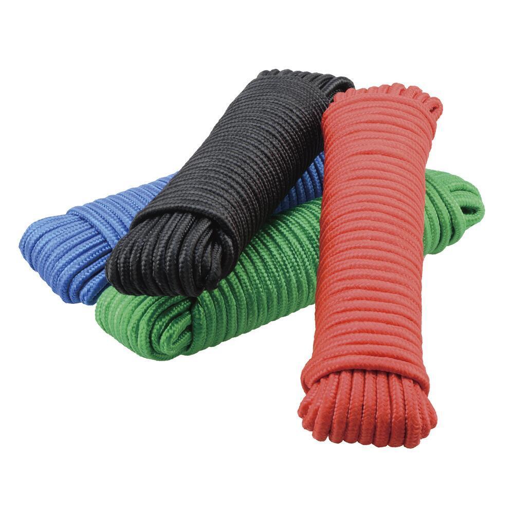 Max Load 3/8" x 75' Diamond Braid Polypropylene Rope - Ships as Assorted Colors