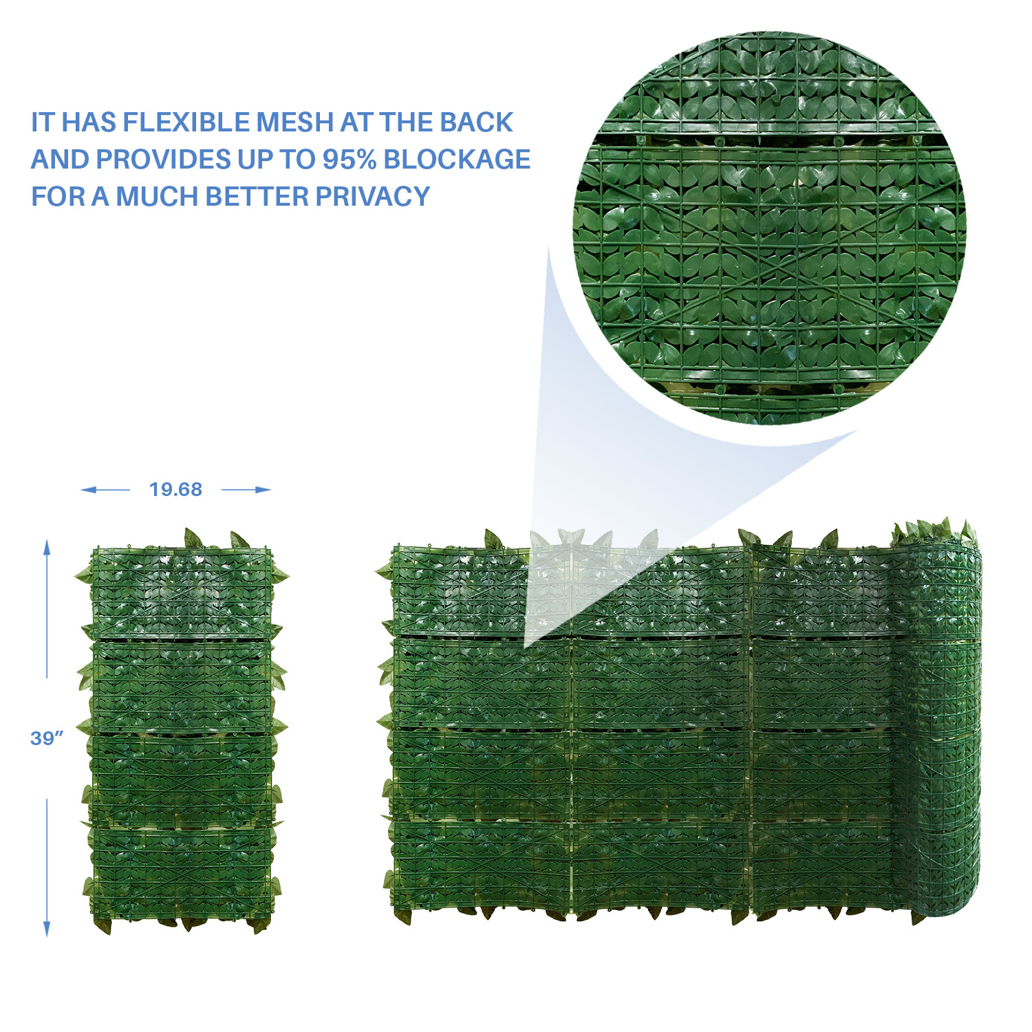 4x14 ft Artificial Faux Ivy Leaf Privacy Fence Screen Wall Hedge Decor