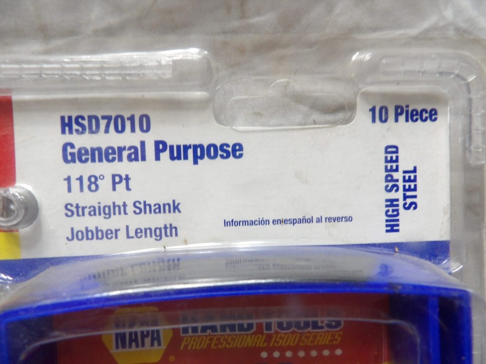 Napa 10 pc. Drill Bit Set HSD7010