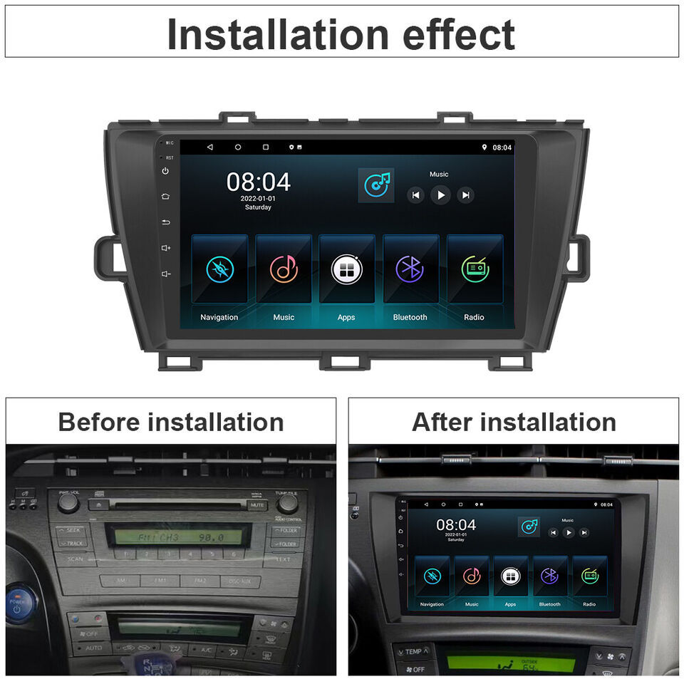 9in 64GB For Toyota Prius 2010-2015 Android 13 Carplay Auto Stereo Radio GPS Nav