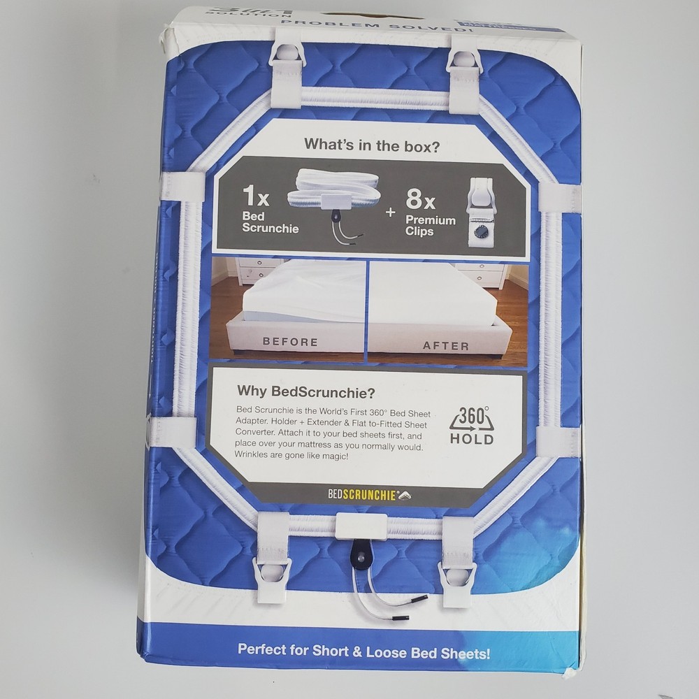 Bed Scrunchie - Ultimate Bed Sheet Holder Straps, 360 Bed Sheet Fastener.