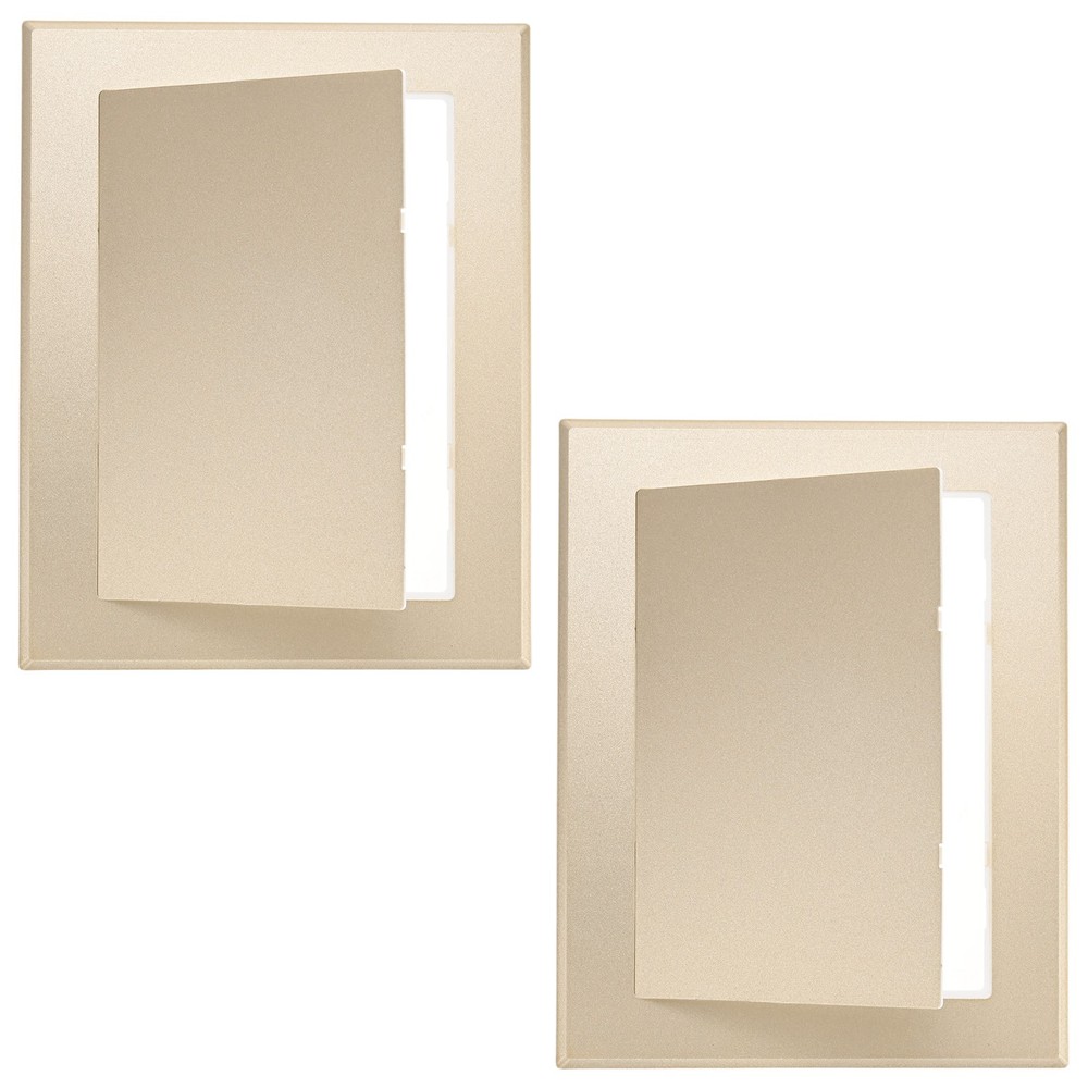 2-Pack Access Panel for Drywall, 7x5" Plastic Removable [Gold Tone, Rectangle]