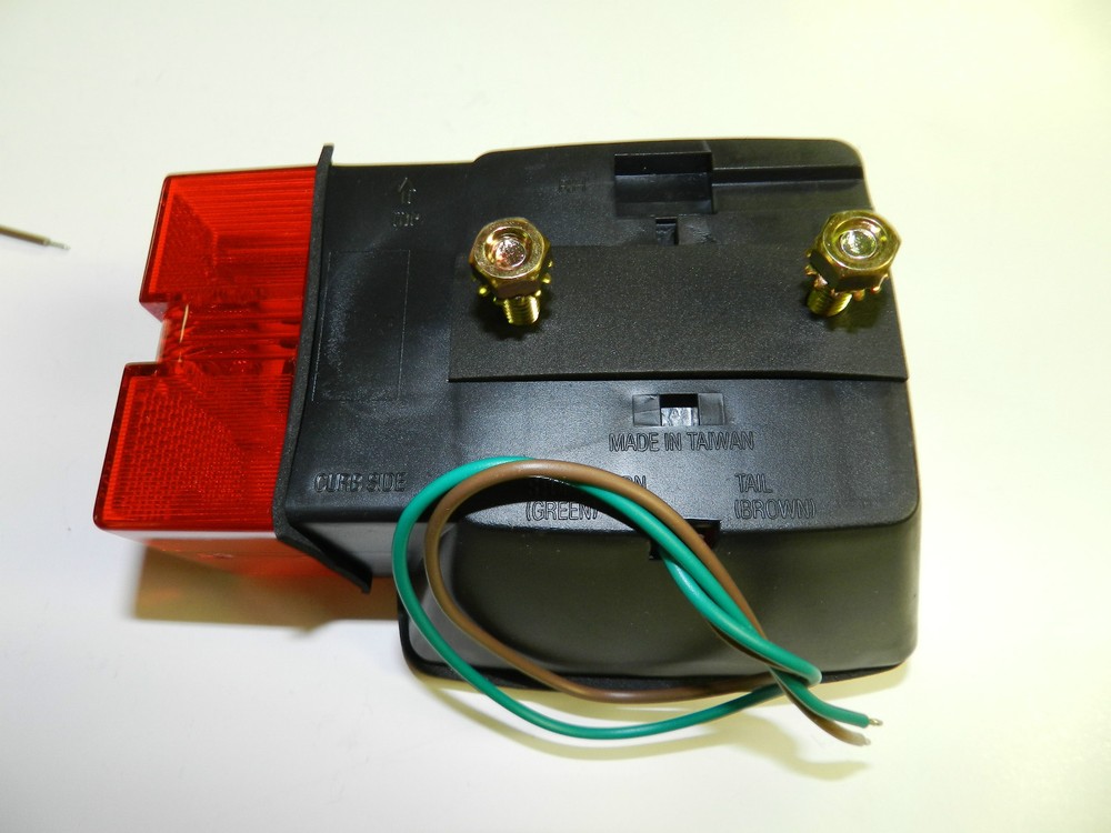 Trailer 7 8 Function Light Stop Turn Tail Light Taillight Square Red - PAIR