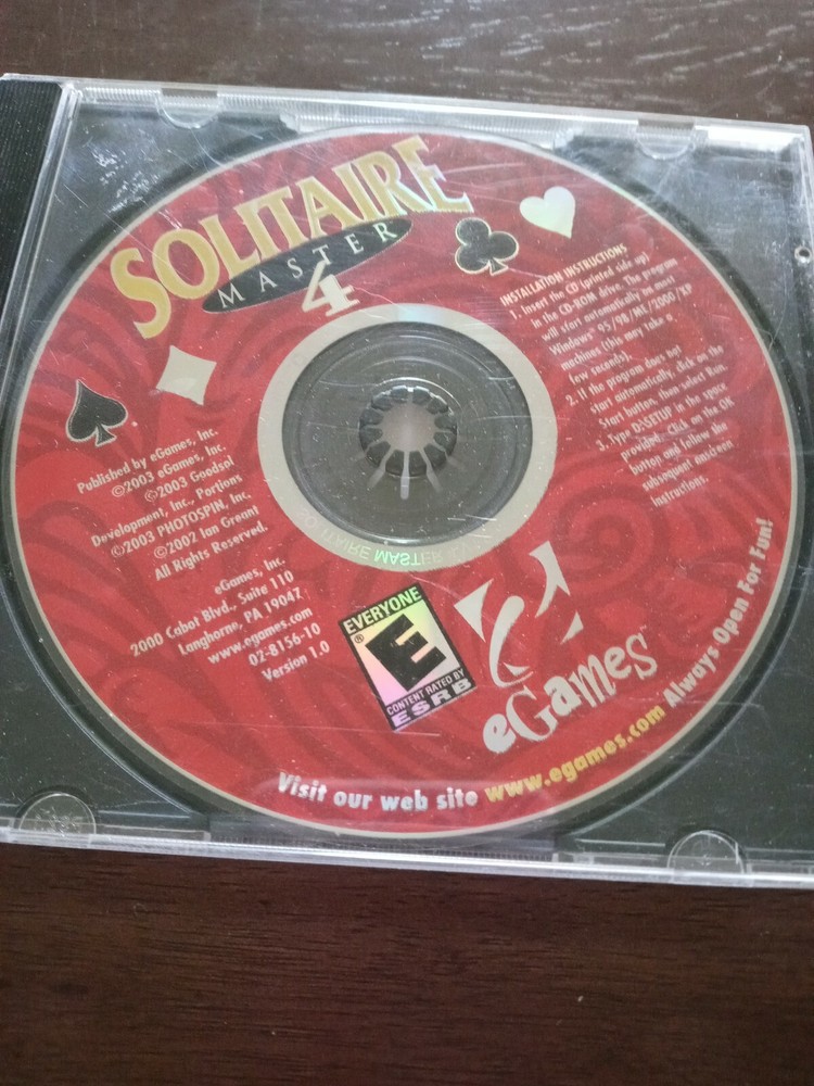 Solitaire Master 4 CD-ROM Games classic Old Windows