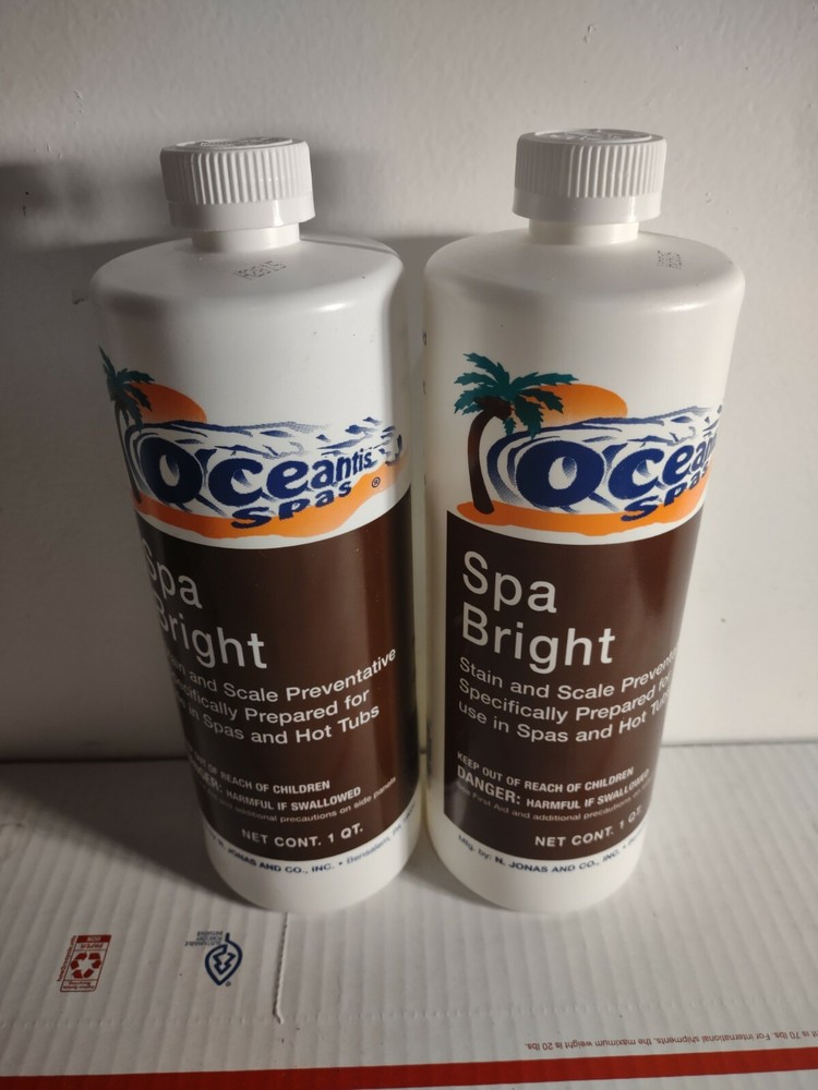2 Oceantis Spas Spa Bright Stain & Scale Preventative Spa & Hot Tubs 1 Quart New