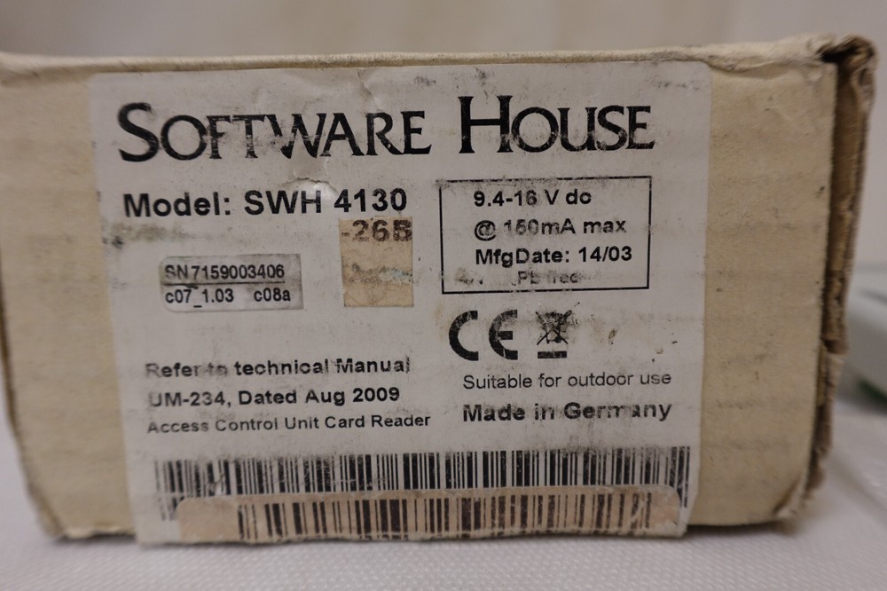 Software House SWH-4130-26B Multi-Technology Access Control Reader - Unused