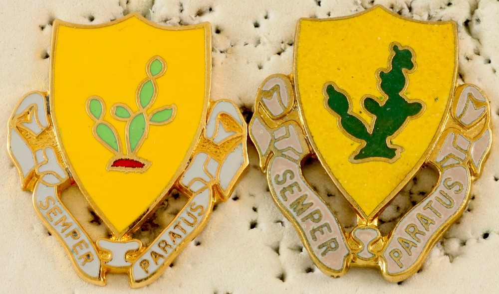 PAIR 12th Cavalry Regiment Crest DI/DUI CB NS Meyer/NHM CB VARIATIONS