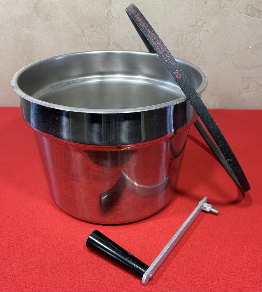 Mill & Mix Replacement Bowl, Handle, and Belt for Wheat Grain Grinder