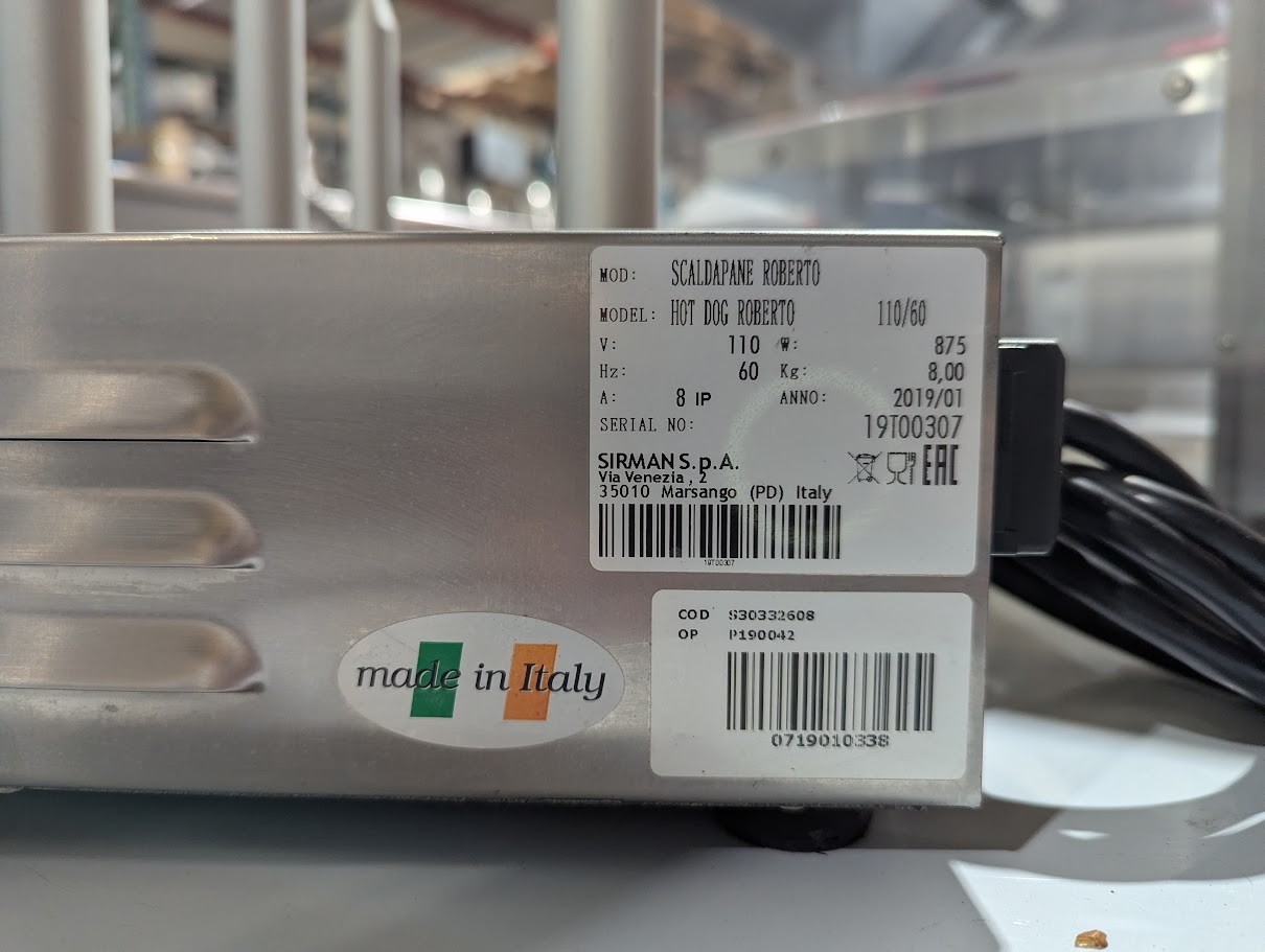 Eurodib ROBERTO Commercial Hot Dog Bun Warmer