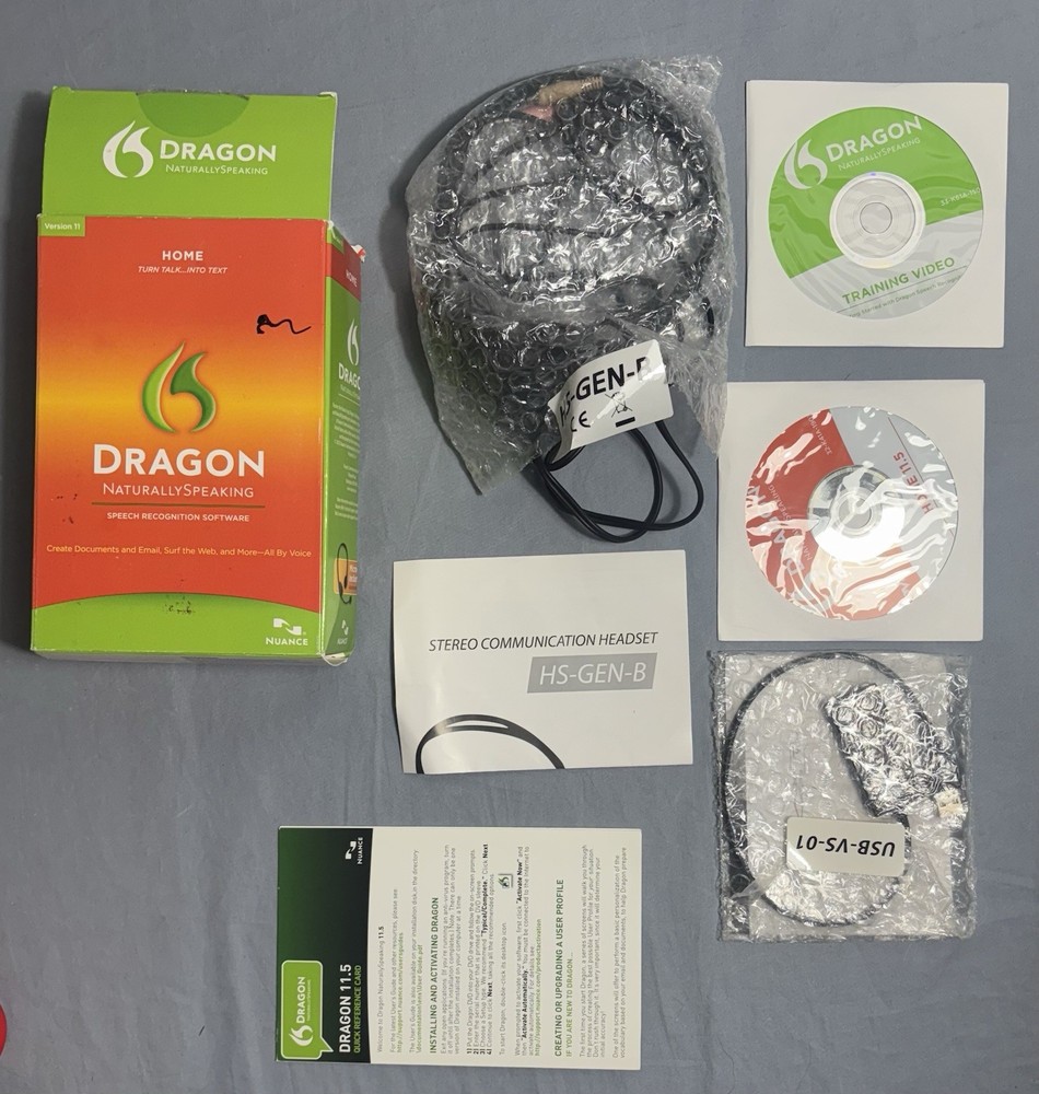 Dragon: Naturally Speaking - Home Version 11 w/ Head Set