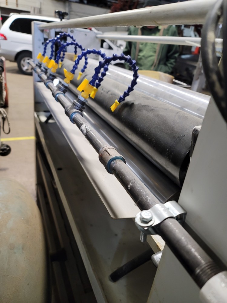 Tec Lighting 47" roller Coater with Conveyor and UV Curing