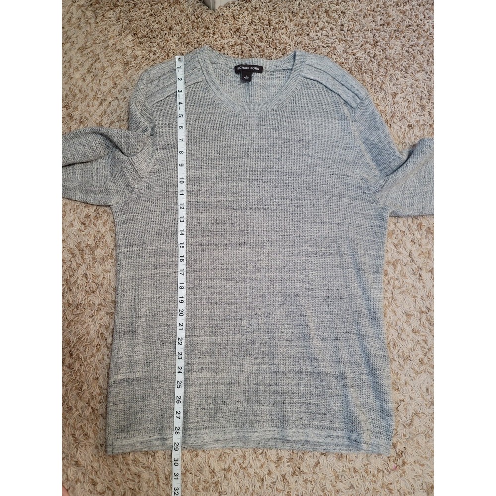Michael Kors Mens L Long Sleeve Gray Sweater Pullover