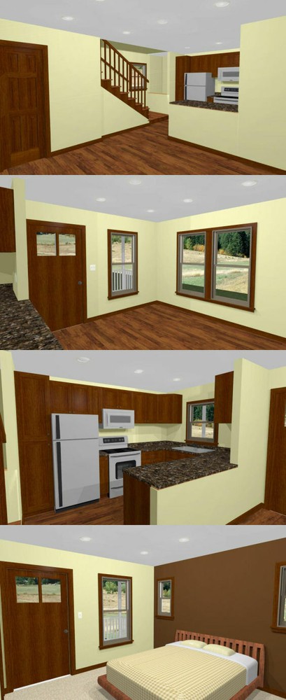 20x16 Tiny House -- PDF Floor Plan -- 544 sq ft -- Model 11