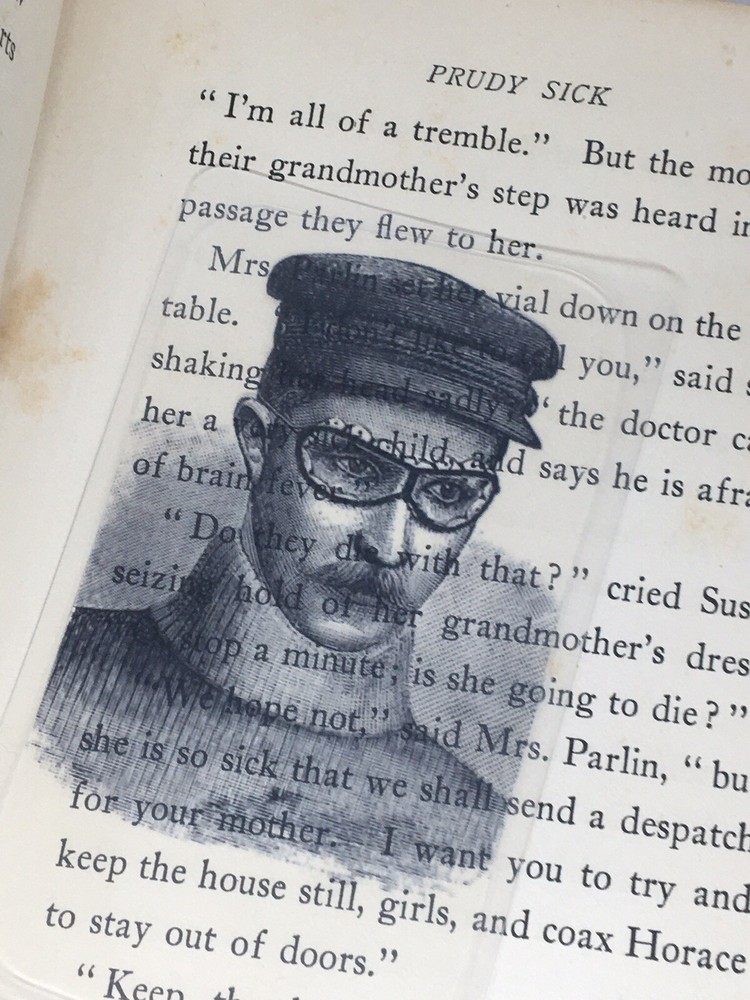 Fabulous Old Antique Steampunk Image Translucent Floating Laminated Bookmark