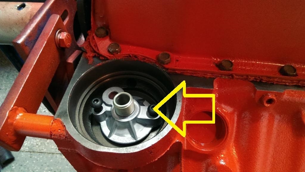 BBC Chevy Oil Filter Adapter BBC Chevrolet 396 402 427 454 With AC Delco Filter