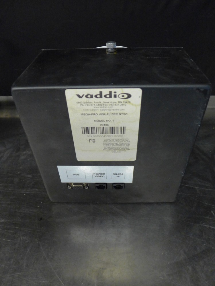 V170 VADDIO MEGA-PRO VISUALIZER NTSC CEILING MOUNT CAMERA FREE SHIPPING