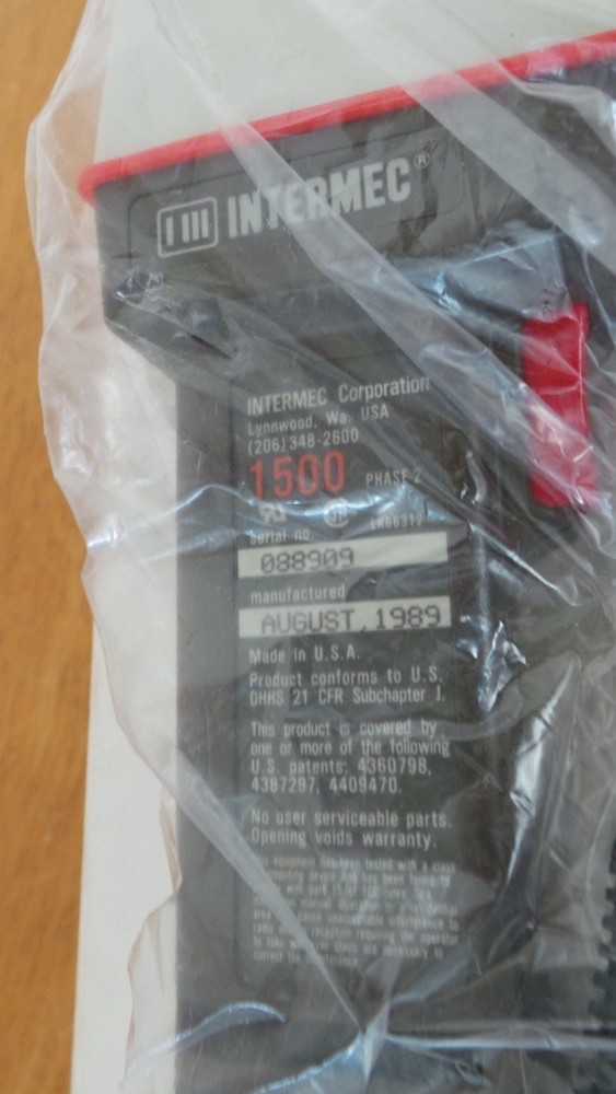 Intermec 1500 Laser Barcode Scanner - New (old stock)