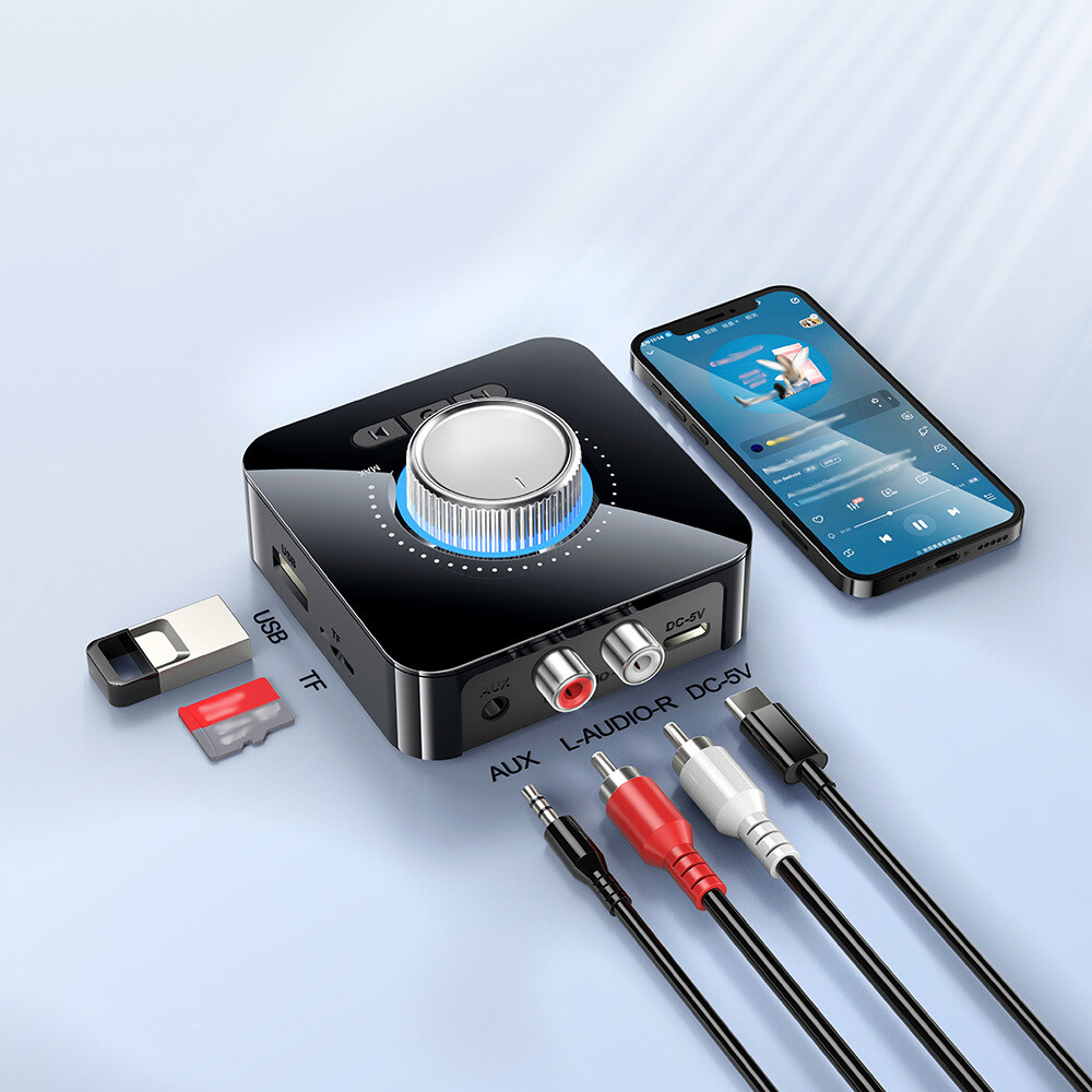 Bluetooth 5.3 Transmitter & Receiver Wireless Adapter For Home stereos/speakers