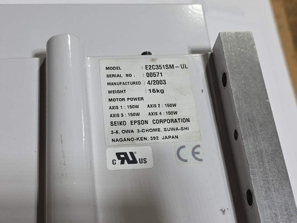 Seiko Epson Model E2C351SM-UL Robot Arm 4 Axis USED GUARANTEED